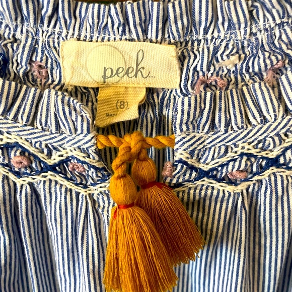 Peek Kids Smocked Boho Top with Tassels 8 - Picture 2 of 5